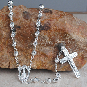 6mm perline in ottone cattolico <span class=keywords><strong>rosario</strong></span> d'<span class=keywords><strong>argento</strong></span> con nostra signora <span class=keywords><strong>di</strong></span> Aparecida - Product Image 2