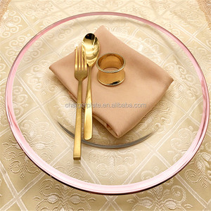 Plaque de chargeur de bord en <span class=keywords><strong>or</strong></span> Rose, vente en gros, fabricant chinois, bon marché, pour décoration d'événements de mariage, - Product Image 1