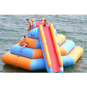 Ermetico di acqua gioco di sport di buona qualità su misura di colore gonfiabile galleggiante acqua arrampicata scivolo