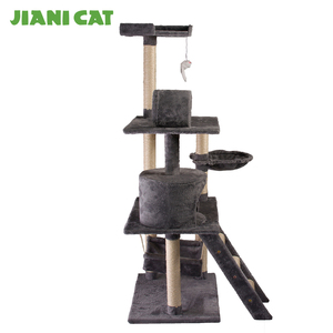 China peluche mascota de madera proveedor juguetes muebles gato del árbol rascador - Product Image 5