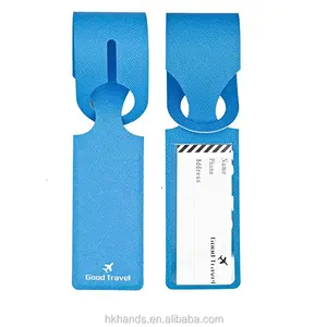 PU Gepäck Tag OEM Wasserdichte angepasst 3D Name Logo silikon Weiche PVC Gummi Reise premium prägung leder PVC gepäck tags