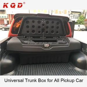 KQD Manufacturer 4x4 Accessories Universal Plastic Waterproof Luggage Toolbox Rear Storage Pick Up Truck Bed Tool Box
