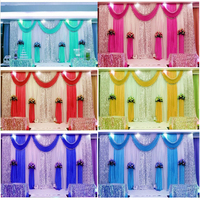 Toile de fond personnalisée indienne à sequins pour mariage, décoration de fond de scène d'église