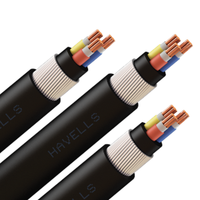 Câble d'alimentation SWA en PVC blindé basse tension, à âme en cuivre massif et multibrins, 5 conducteurs, XLPE, 16mm 25mm 35mm, IP54, ignifuge classe B