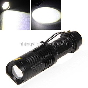 Vendita calda in alluminio rinfuse UV torcia da campeggio impermeabile a batteria Logo personalizzato illuminazione esterna Mini torce LED - Product Image 4