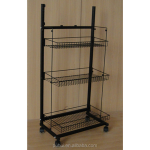 Adjustable wire shelf <strong>display</strong> <strong>stand</strong> from china factory retail stores <strong>merchandise</strong> presentation metal <strong>folding</strong> 5 tier <strong>display</strong> or storage - Product Image 2