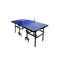 Table de Tennis de Table pliante simple intérieure de haute qualité avec roues Marque de C-TOP de planche à densité comprimée haute résistance