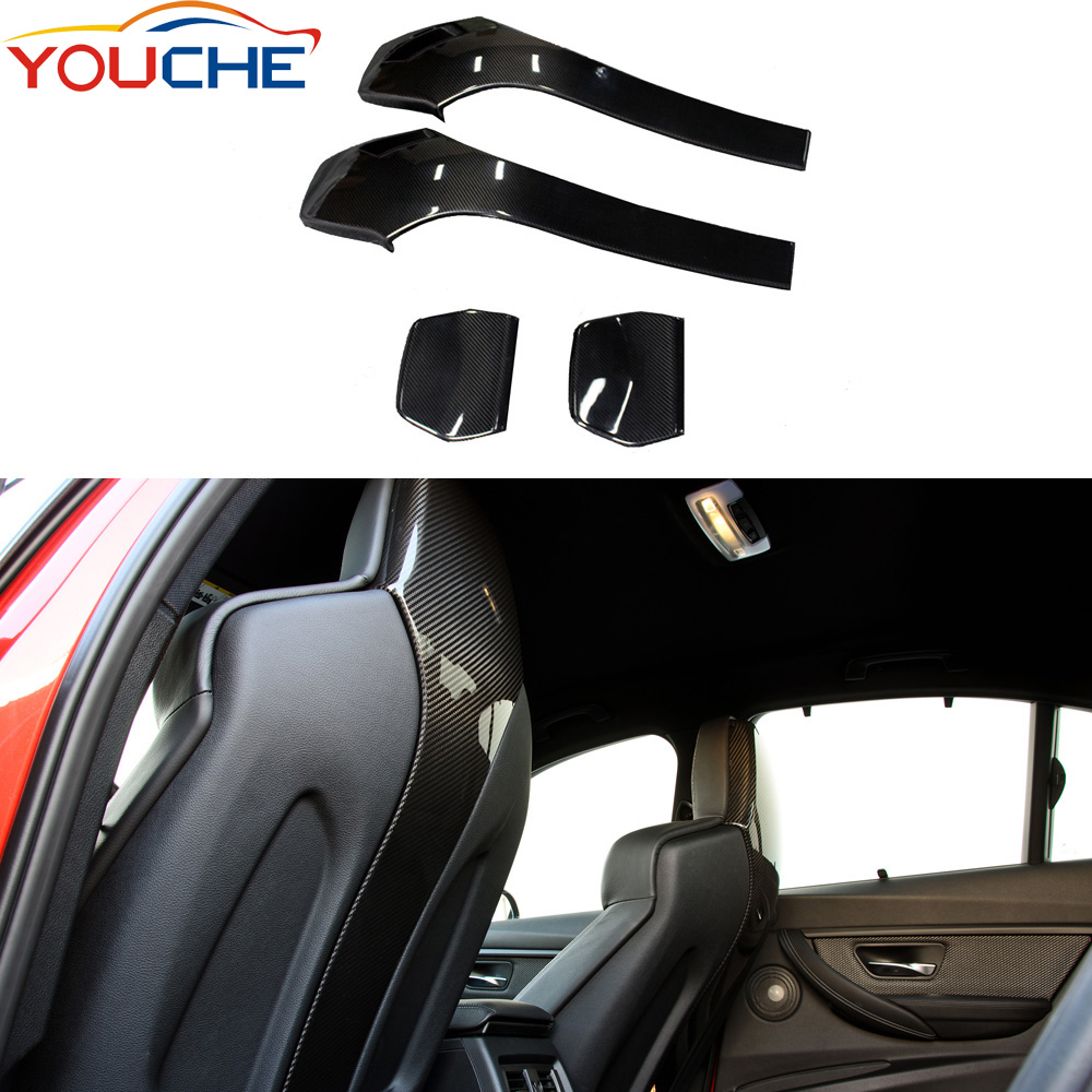 4 шт./компл. чехол из углеродного волокна на заднее сиденье для BMW M3 F80 M4 F82 2014 +