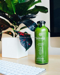 Chai thủy tinh tròn và trong suốt để uống sữa Kombucha sữa cà phê có nắp kim loại hoặc Nắp nhựa có logo - Product Image 2