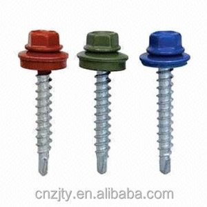 <span class=keywords><strong>Tornillos</strong></span> de autoperforación galvanizados coloridos, tornillo de perforación pintado para techo, hexagonal, chapado en ZINC, todos los tamaños empaquetados a granel (15-25kg)/caja pequeña - Product Image 3