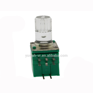 Hot sale plastic button double gang rotary potentiometer with led light - Product Image 2