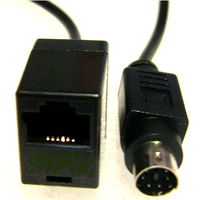 Maßgefertigtes Mini-DIN zu RJ12 6P6C 6-Pin-Kabel Pedal-Schaltkabel PS2 zu RJ12