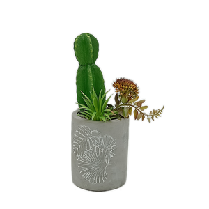 Fleur de cactus artificielle en ciment faite à la main, design réaliste, pour la décoration intérieure de la maison et des hôtels - Product Image 4