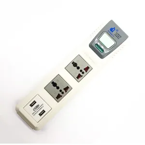 Centre Button Customize Extension Socket With Universal Plug & Usb Ports