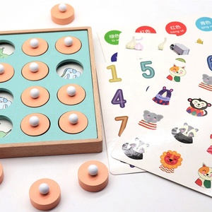 Montessori juego de cerebro caja de la memoria tarjeta de juego educativo de los niños lógica pensando de memoria de ajedrez - Product Image 3