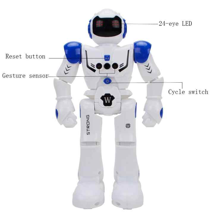 RC Intelligent Robot Toy - Remote Control Programming, Gesture Sensing, Dancing, Singing, and Walking Features