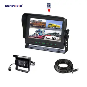 Kit de sistema de cámara de respaldo 7 \\\ "Monitor de marcha atrás LCD pesado 170 gran angular 18 IR visión nocturna IP68 impermeable para remolque de camión