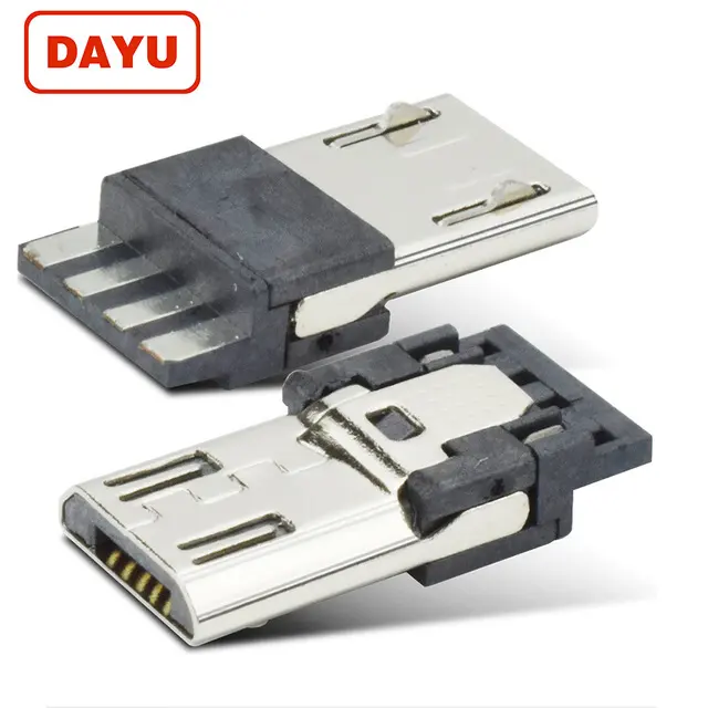 Ücretsiz örnekleri 6.8mm v8 mikro usb b erkek konnektör lehim konektörü Jack şarj 2 pin lehim kablosu