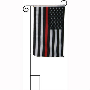 12x18 Fire Memorial Thin <span class=keywords><strong>Red</strong></span> Line <span class=keywords><strong>Garden</strong></span> <span class=keywords><strong>Flag</strong></span> 12 "x 18" Fire Memorial <span class=keywords><strong>Flag</strong></span> - Product Image 1