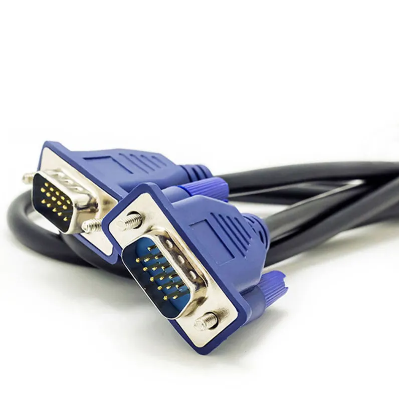 Sipu cabo macho para macho 3 + 2 vga para vag, boa qualidade com tomada azul