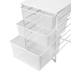 Cesta de <span class=keywords><strong>metal</strong></span> para organização caseira, cesta de <span class=keywords><strong>metal</strong></span> para armazenamento em casa, malha de <span class=keywords><strong>metal</strong></span>, empilhável, sistema de raquete para organização de casa - Product Image 5