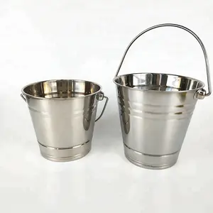 15cm Food grade 18/8 stainless Steel Chip Serving Buckets