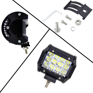 EURS 4 بوصة 12LED مقاوم للماء IP67 شريط إضاءة عمل 50 k <span class=keywords><strong>36W</strong></span> LED مصابيح عمل كومبو لسيارات SUV للطرق الوعرة