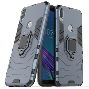 Casing Ponsel Tahan Guncangan, Penutup Belakang Ponsel Logam Tahan Guncangan Magnet Jari untuk Asus Zenfone Max PRO M1 ZB601 KL