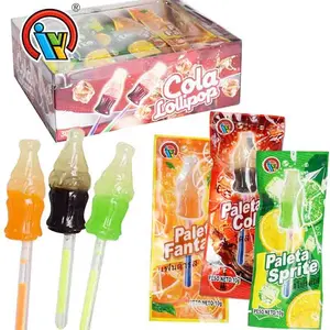 Wholesale Sweets Cola Shape Lollipop With Glow Stick