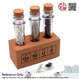Promotional Gift PET Test Tube Stationery <b>Set</b> with Cork and Paper Clip Inside - Product Image 2