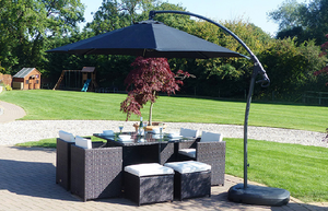 Meubles <span class=keywords><strong>de</strong></span> balcon extérieur résine osier rotin table à manger ensemble - Product Image 6