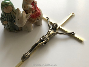 Crucifix Métal Croix Jésus Suspendu Religieux Inspirant INRI - Product Image 4