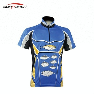 Custom mens sublimación pesca camisa jersey - Product Image 1