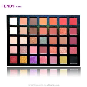 Palet eyeshadow oem warna romantis makeup kustom menyesuaikan 35 warna palet eyeshadow keluaran baru