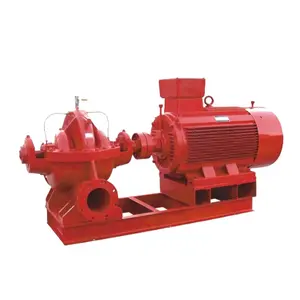 中国水泵供应商卧式双吸分体箱泵价格电动马达消防泵