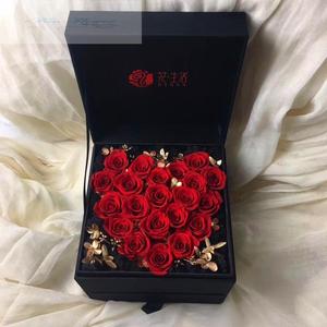 Hadiah Hari Valentine untuk Pacar, Kepala Mawar Abadi Bunga Yang Diawetkan Dalam Kotak Hadiah