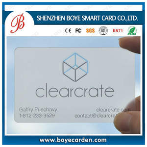 Toptan yüksek kalite şeffaf temizle özelleştirilmiş çift taraflı Logo baskı VIP üyelik kartı PVC fırçalanmış kartvizit - Product Image 2