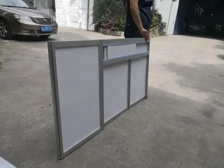 foldable display counter for booth