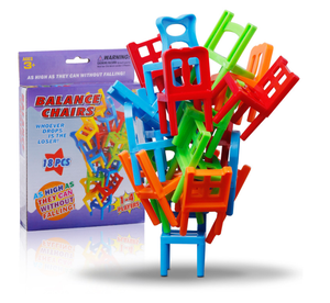 Mini chaise de blocs d'équilibre, jouets en plastique, chaises empilables, jeu éducatif pour enfants, famille