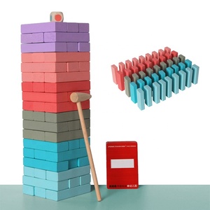 Personalized colorful block wooden tumbling tower <span class=keywords><strong>play</strong></span> block game - Product Image 1