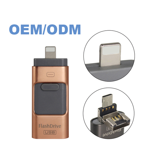Oem New Products 3 in 1 Pen Drive Custom Logo Moebile Phone Real Capacity 256gb 512g Otg Usb 3.0 Flash Drive