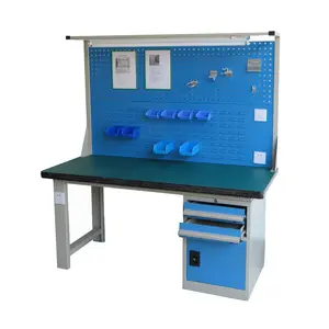 ESD components electronic work table electric anti static computer repair workbench production line for testing and inspection