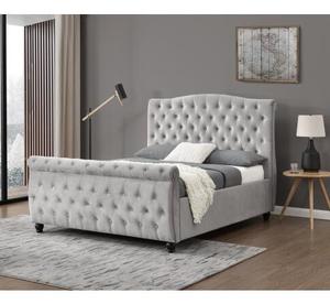 Cama con Espacio de Almacenamiento y Apertura Lateral con Botones <span class=keywords><strong>Alton</strong></span>, Tapizada en Tela Chenille de Seattle - Product Image 3