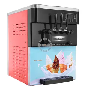 2024 da tavolo 20-28L grande capacità di gelato morbido distributore automatico con 3 gusti macchina per gelato