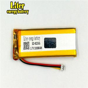 Plug 1.5 3 line 3.7 V 402565 1000mA lipo rechargeable battery for portable USB drive - Product Image 2