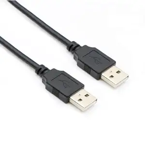 Usb 2.0 macho para um macho cabo de dados preto para transferência de dados gabinetes de disco rígido, impressoras, modems, câmeras