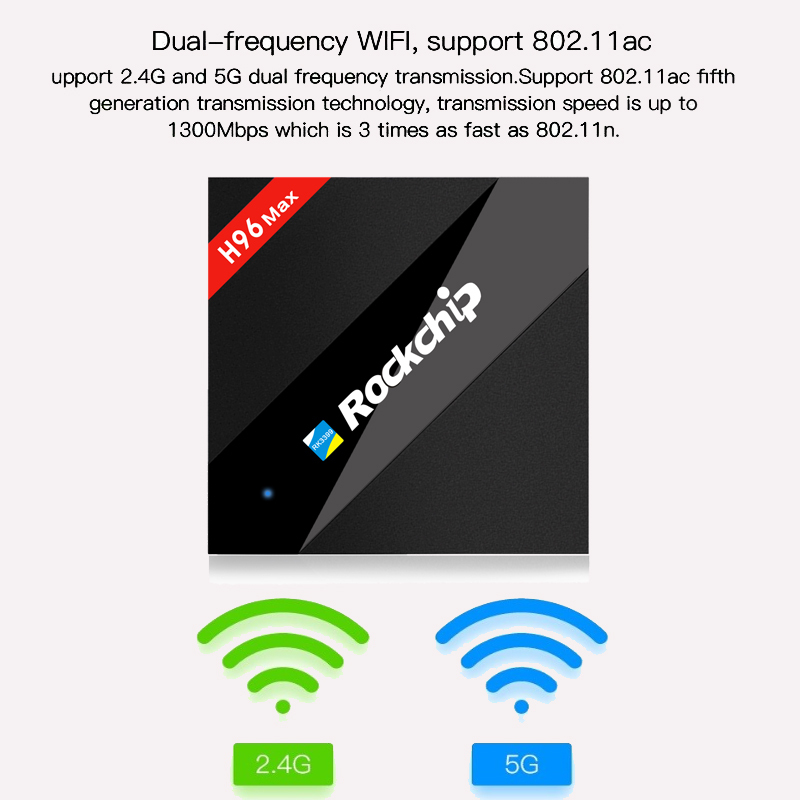 Rockchip RK3399 Six Core 4G 32G H96 MAX 4 K Android 6.0 Mini PC Internet Android Décodeur En Direct TV Box