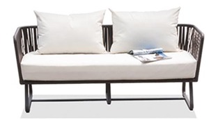Luxus einfache 4-teilige Terrassen möbel Rattan Lounge Aluminium Seil <span class=keywords><strong>Sofa</strong></span> im Freien Wicker <span class=keywords><strong>Sofa</strong></span> Rohr Gartenmöbel <span class=keywords><strong>Sofa</strong></span> <span class=keywords><strong>Set</strong></span> - Product Image 5