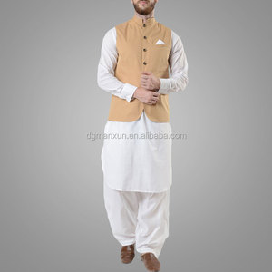 Cao Cấp Pakistan Tan Mens Cotton Shalwar Kameez - Product Image 2
