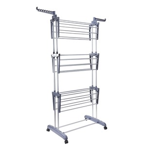 <span class=keywords><strong>Portatile</strong></span> Pieghevole In Acciaio Inox Abbigliamento Indumento Cappotto di Panno Vestiti di Essiccazione Cremagliera - Product Image 2